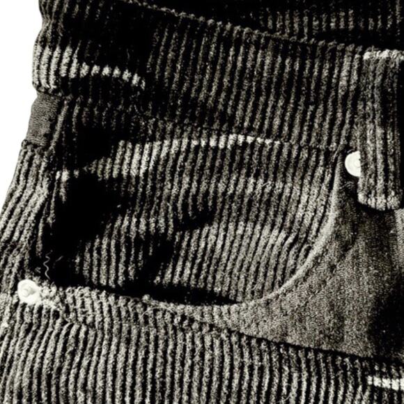 POL Camouflage Print Wide Leg Black Gray Corduroy Pants Women's Size Small - Picture 13 of 16